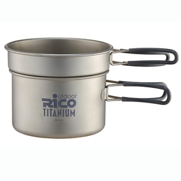 Set de titanio de alta calidad Camping bote 400ml y 800ml